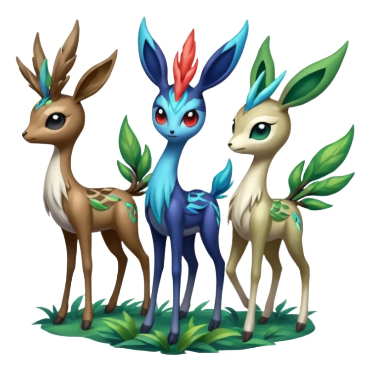 Meloetta-Xerneas-Virizion-Pokémon-Fakémon-creature sticker