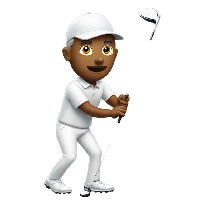 emoji of man playing golf sticker