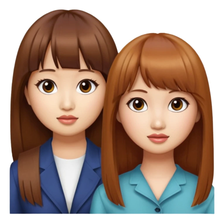Brenda Song and Debby Ryan (straight bangs) sticker