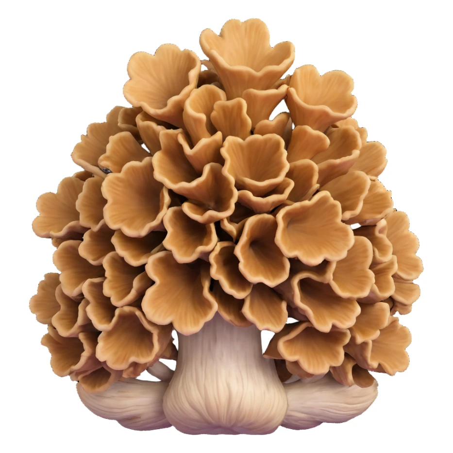 maitake hen of the woods mushroom cluster sticker