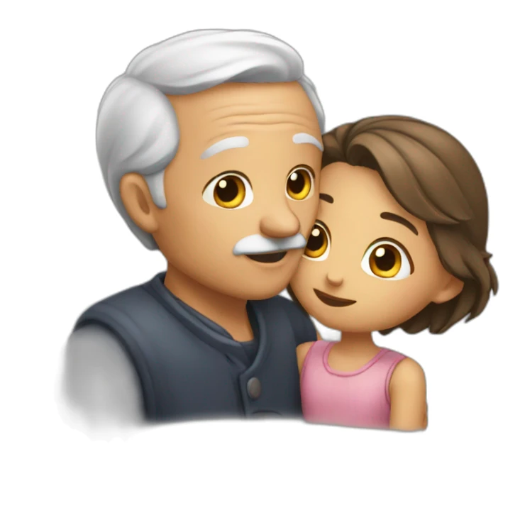 Girl in love with an old man sticker