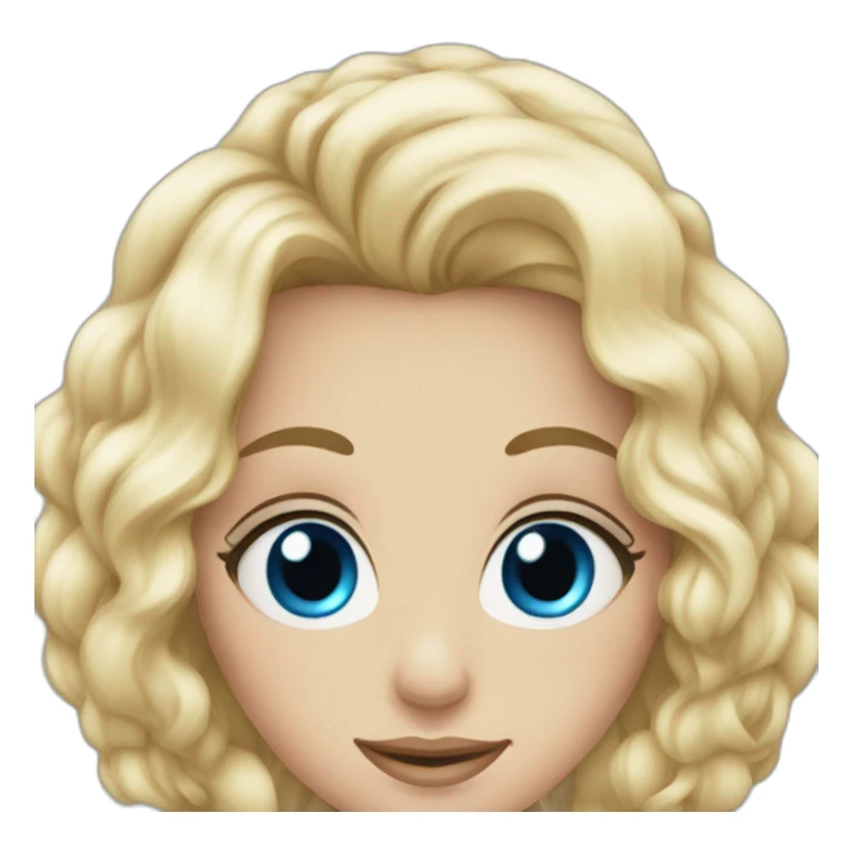 Blonde girl with blue eyes, merry Christmas sticker