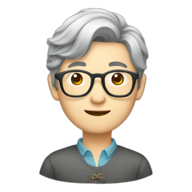 Chinese grey hair wear glasses held Taiwan flagup sticker