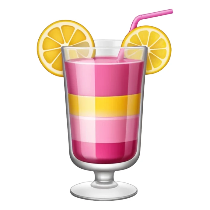 pink and yellow color drink  sticker