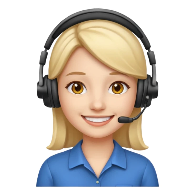 HR girl with a headset emoji sticker