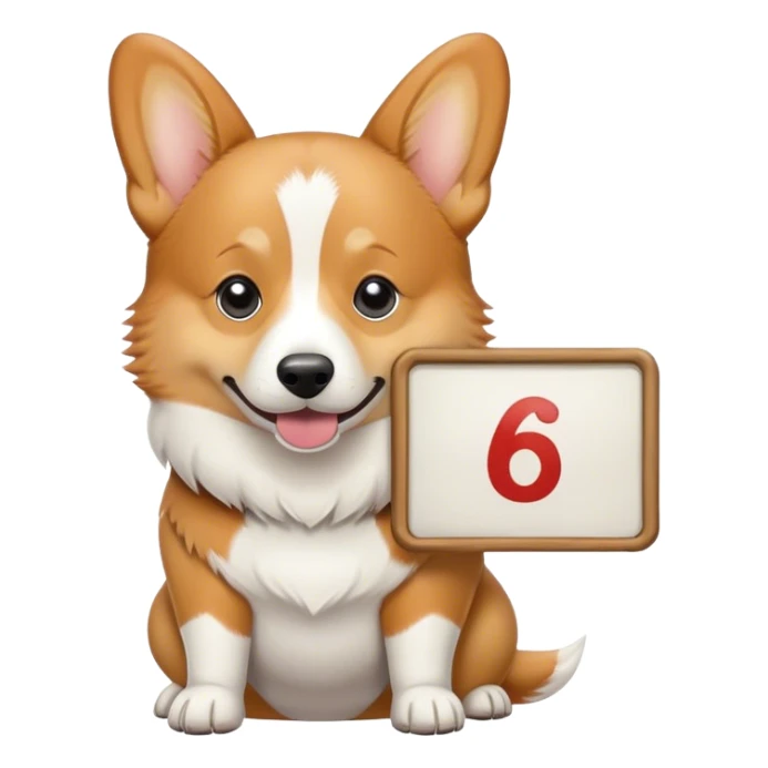 corgi holding a sign that says "a16z" sticker