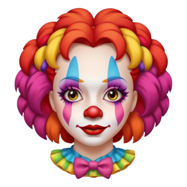 Girl clown sticker