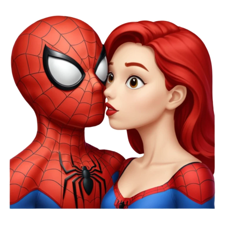 Spider man kiss kiss creepy sticker