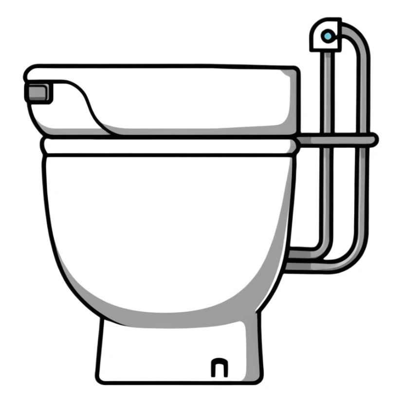 person with head in toilet bowl sticker
