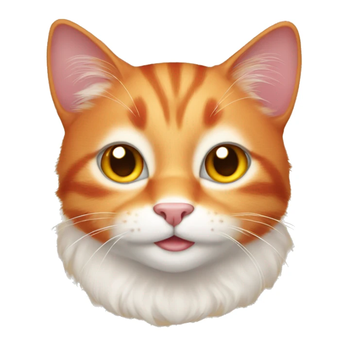 Smiling cute red cat with amber eyes sticker