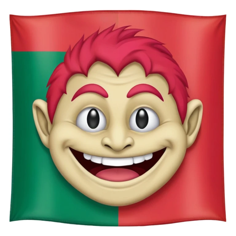 troll face emoji with Balochistan Nationalist Flag design sticker