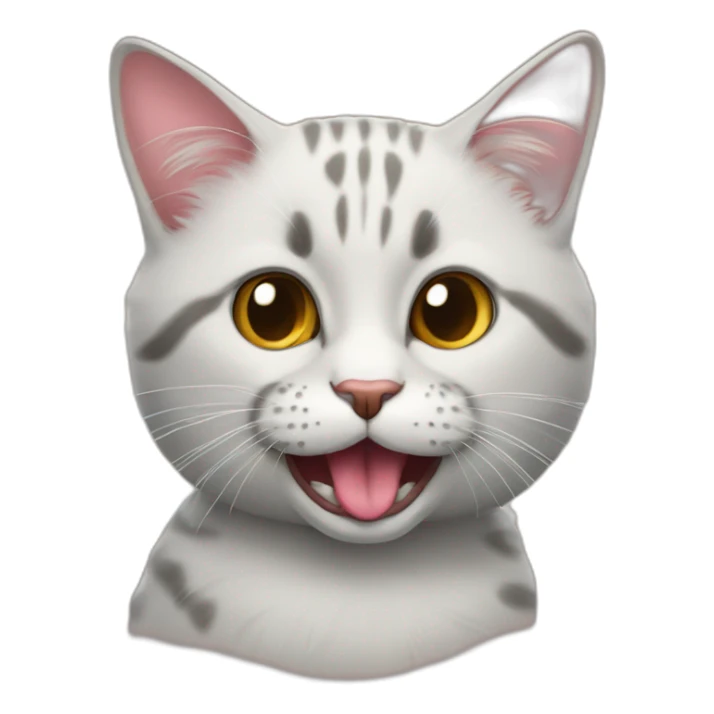 funny looking cat with its tongue out sticker