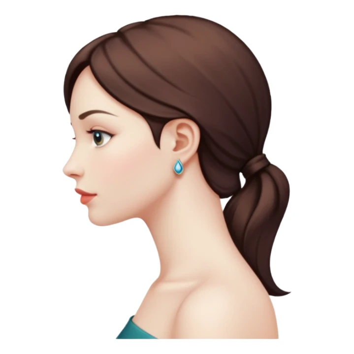 woman neck in profile sticker