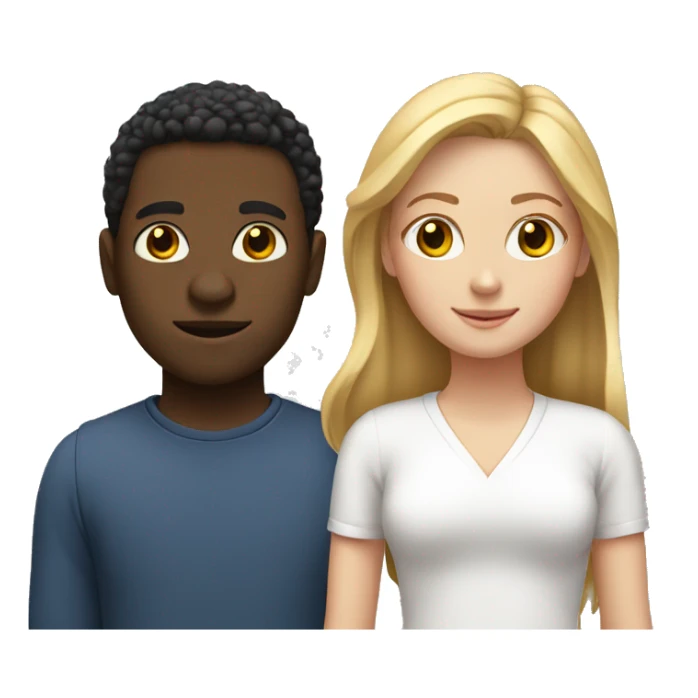 Two black guys an a white girl standing near each other. sticker