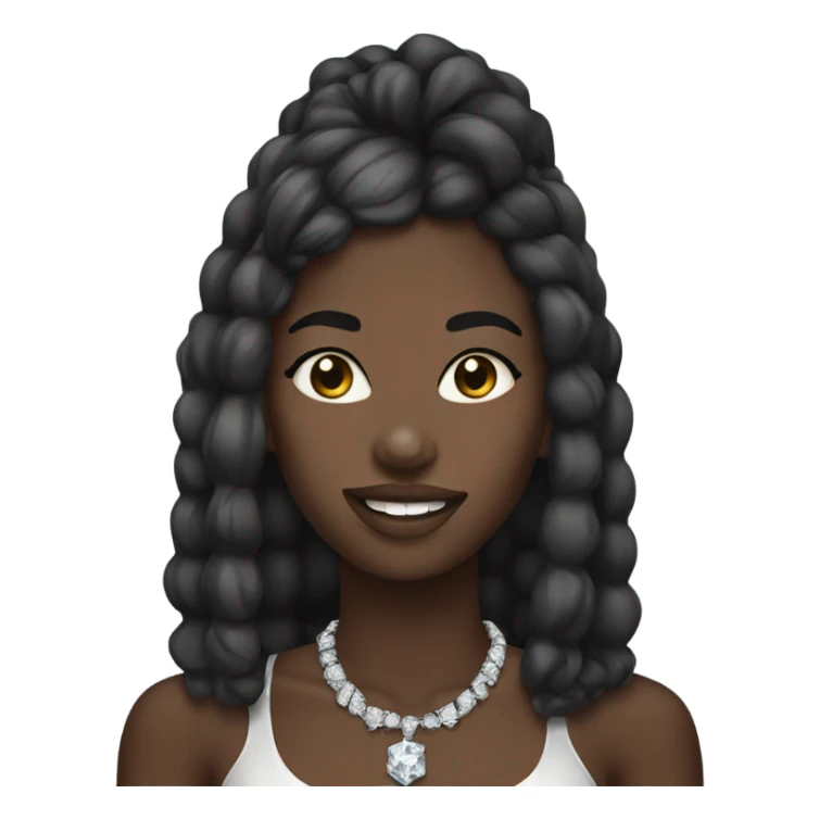 Black girl with diamond grills sticker