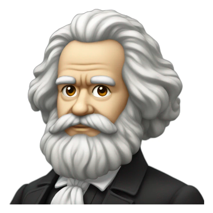 KARL MARX WITH HAIR sticker
