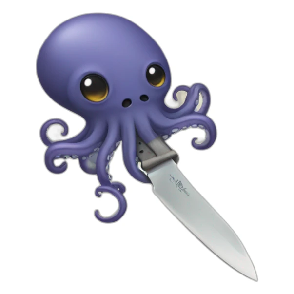 octopus knife sticker