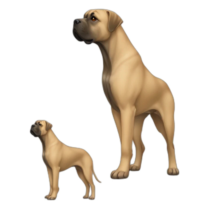 dog Cane Corso color fawn full body sticker