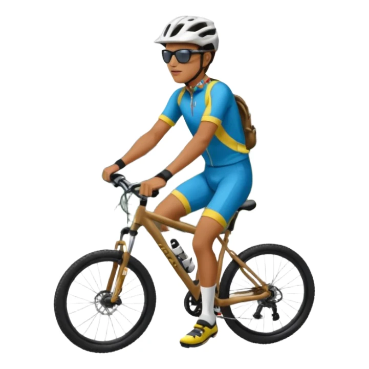 Bicicleta Mtb, ciclista montado, montaña sticker