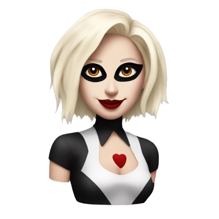 create an emoji of lady gaga as harley quinn sticker