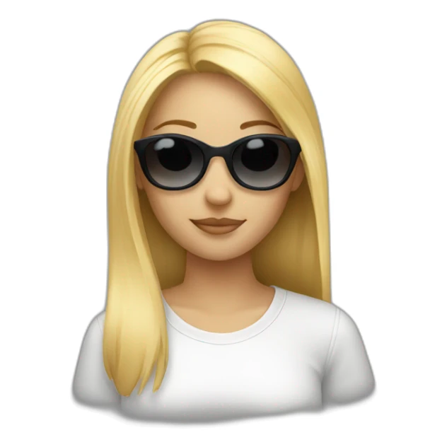 blond girl with sunglasses sticker