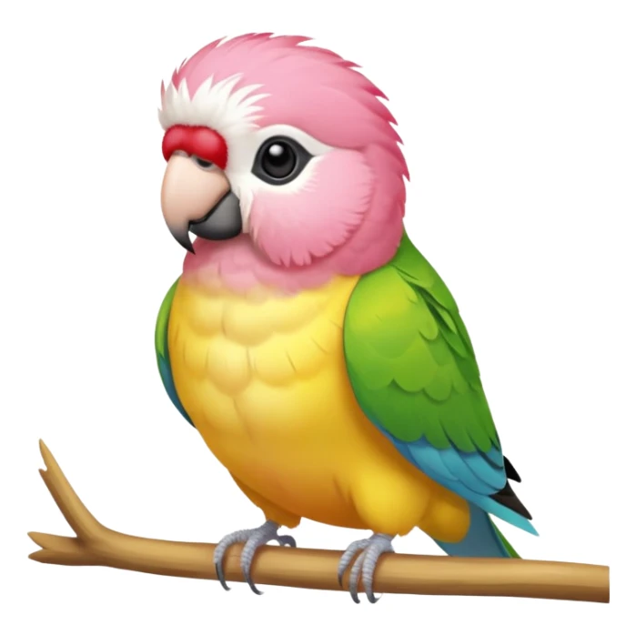 A pink and yellow Bourkes parakeet sticker