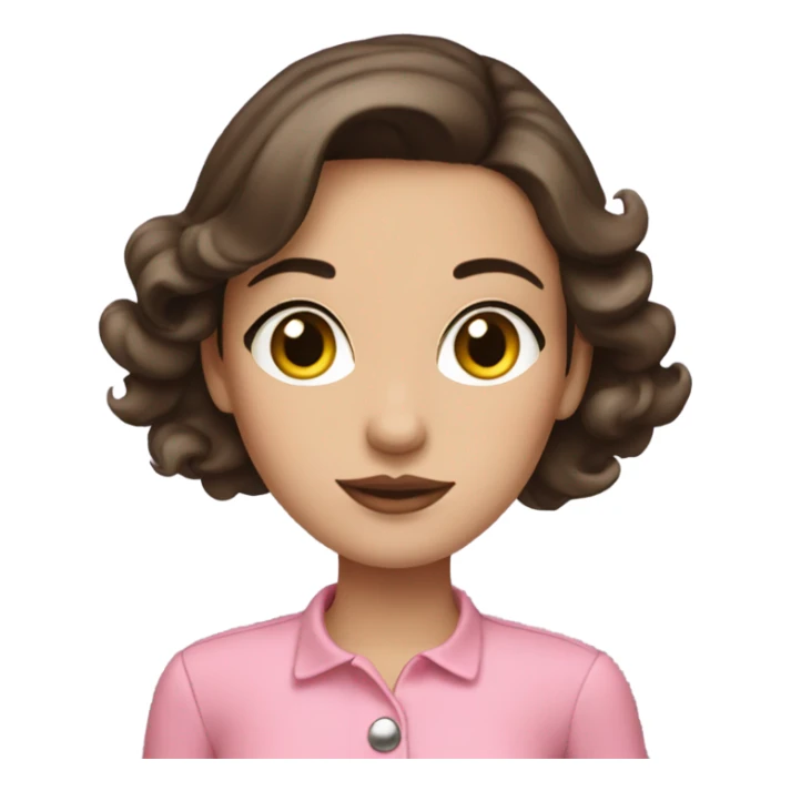 pink Parisian brunette girl  sticker