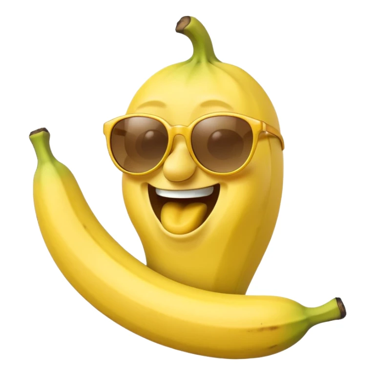 laughing banana with sunglasses sticker