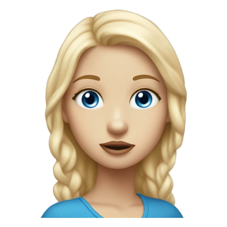 blue eyes home alone kissing blonde girl sticker