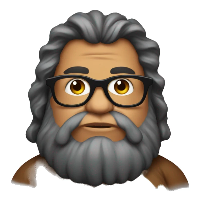 Fat caveman with glasses wearing Star Wars shirt sticker