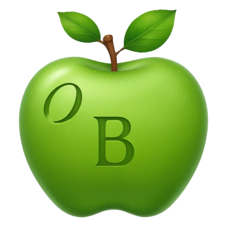 Empty apple like o with letter B in the midlle sticker