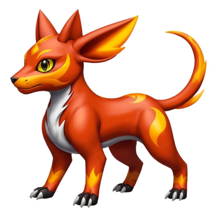 Houndoom-Torracat-Genesect-Pokémon-Fakémon-hybrid-creature sticker