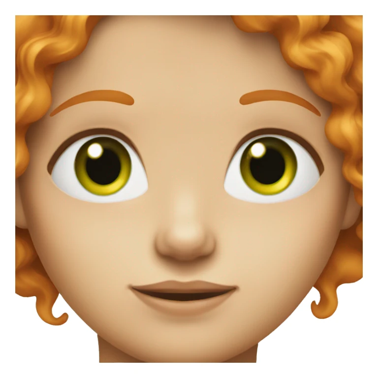 ginger girl with green eyes  sticker