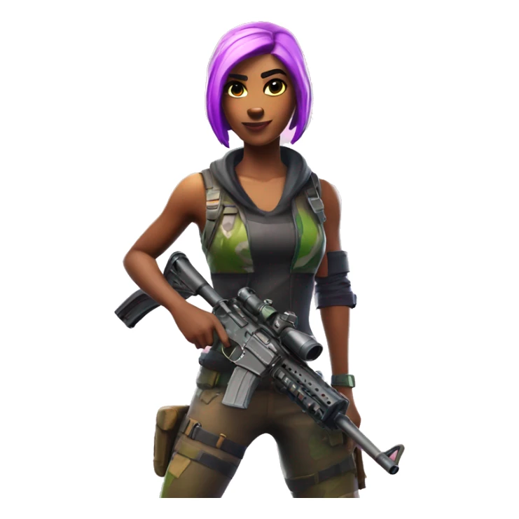Fortnite Aura skin with sniper  sticker