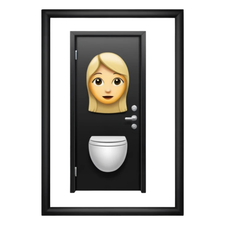 Women’s bathroom door sticker