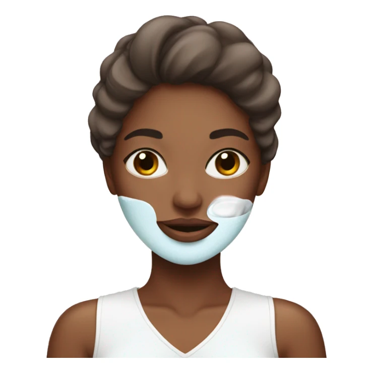 A girl doing skincare sticker