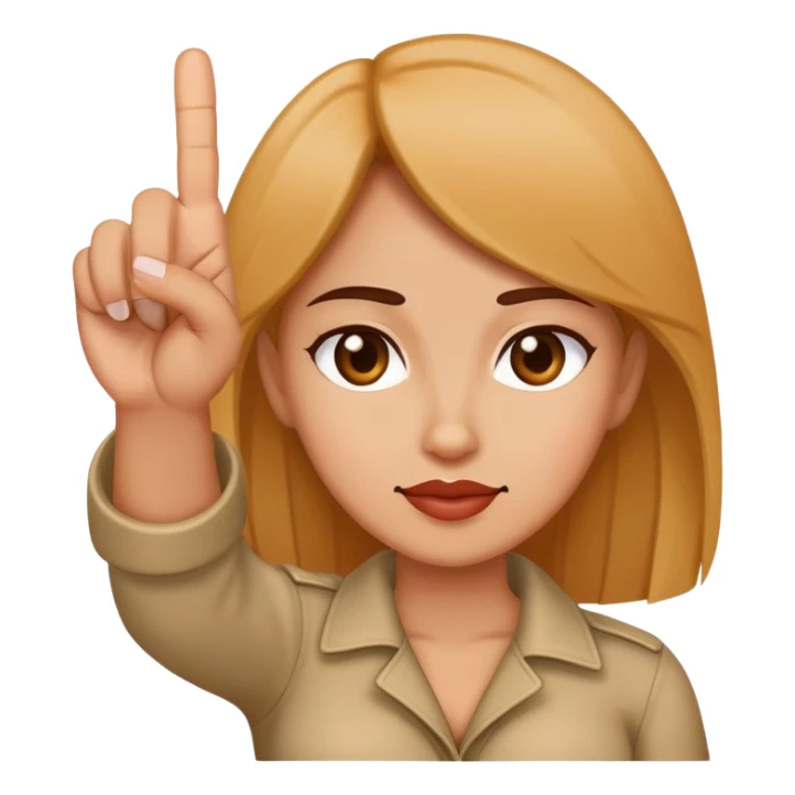Woman sticking middle finger up sticker