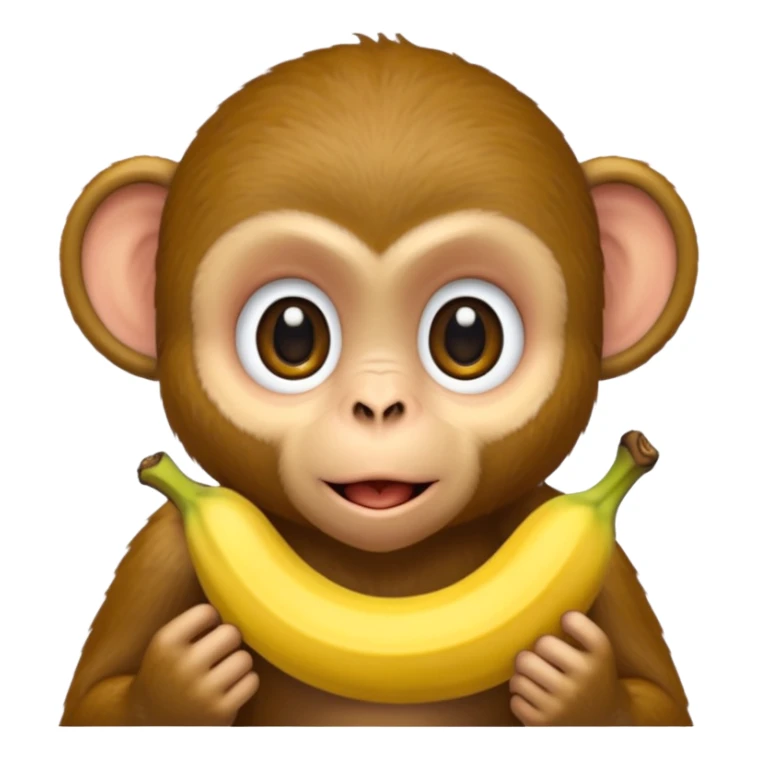 retarded looking monkey sucking a banana sticker