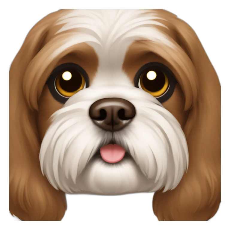 all brown shih-tzu dog brown nose sticker