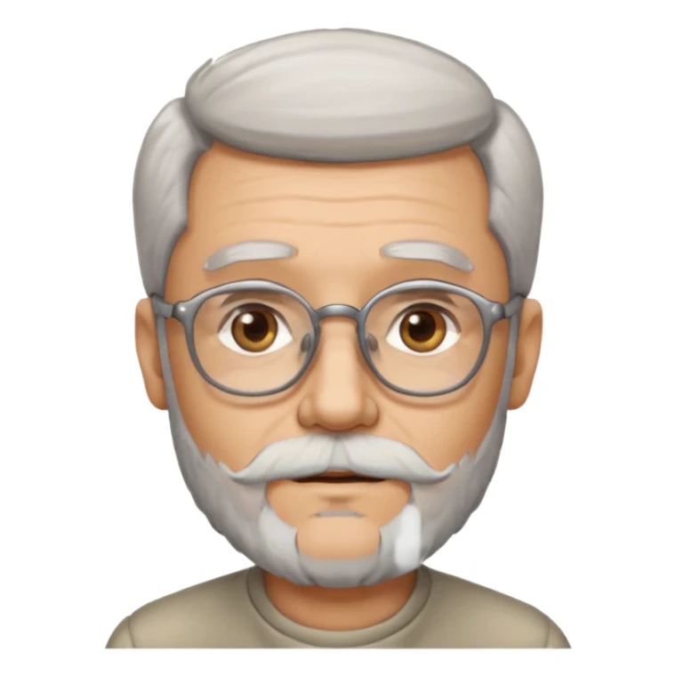 "viejito joven con lentes y barba con pocas canas sticker