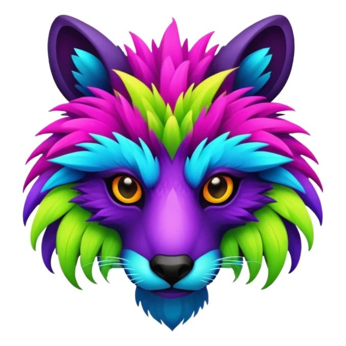 Dark bright neon colorful edgy exotic Fakémon-Pokémon-Vernid-creature sticker