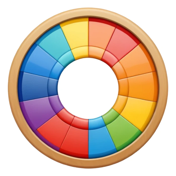 simple color wheel sticker