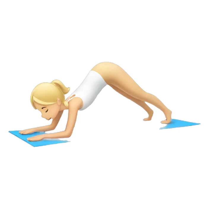 Blonde haired Girl doing downward dog sticker