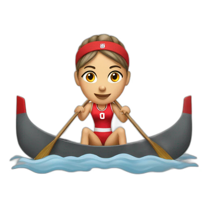 ohio state buckeyes woman rower in a boat sticker