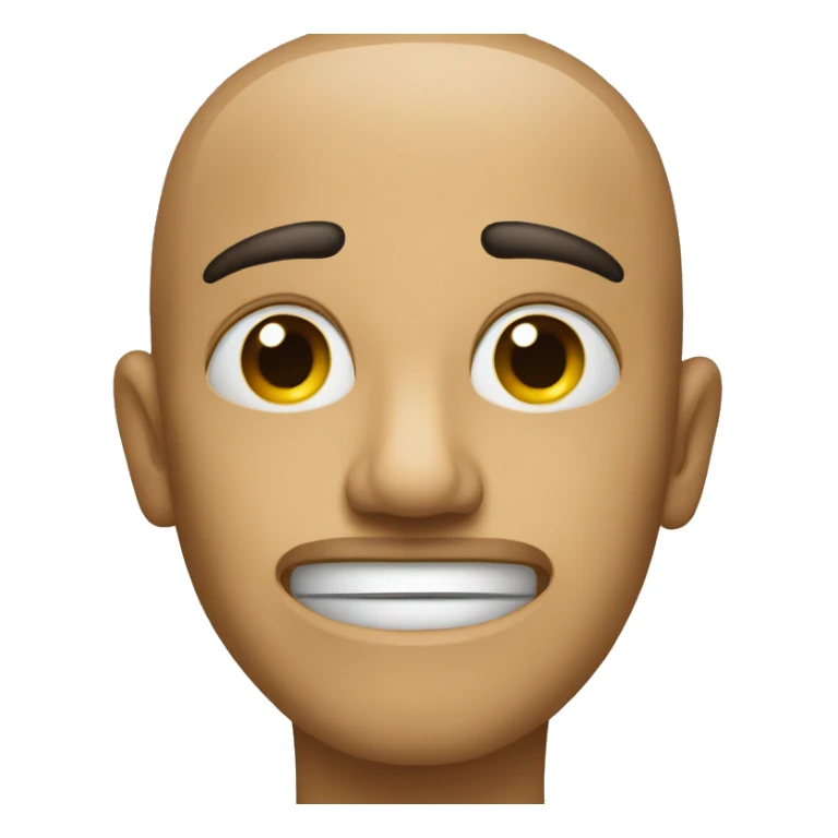 An emoji with one eye half-closed and the other wide open. sticker