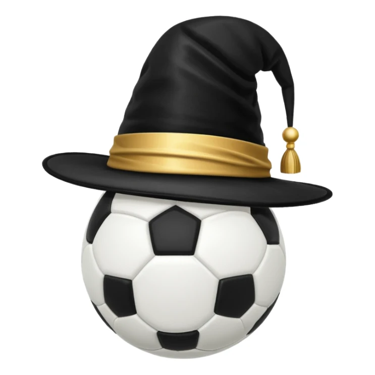 magician's hat soccer ball sticker