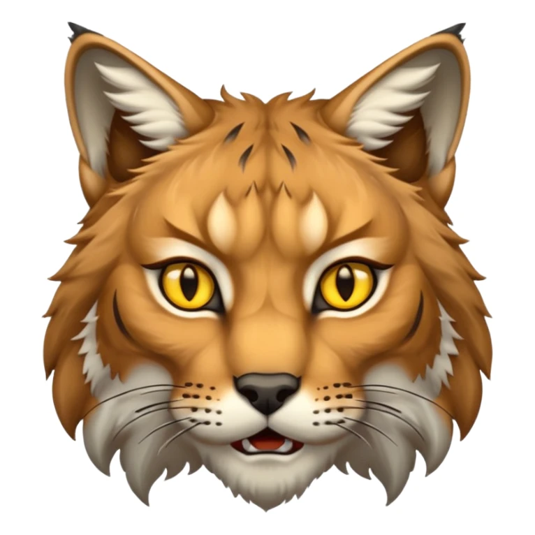 Tête de lynx très féroce  sticker