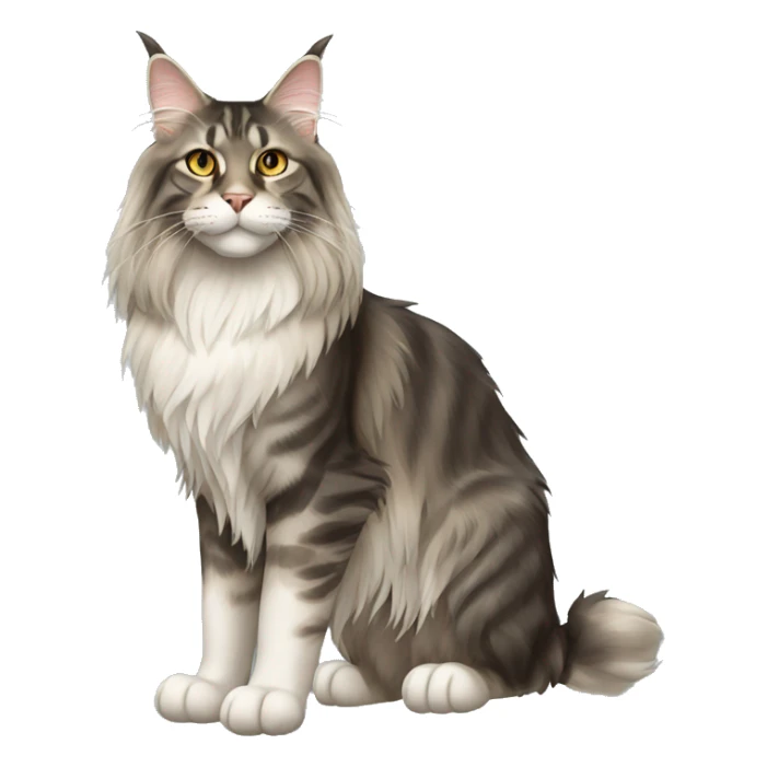 Maine Coon Cat Breed Full Body sticker