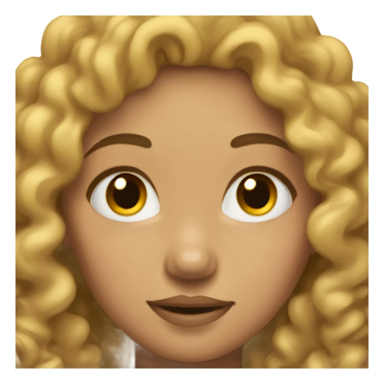 a girl with light skin having curly hqir sticker
