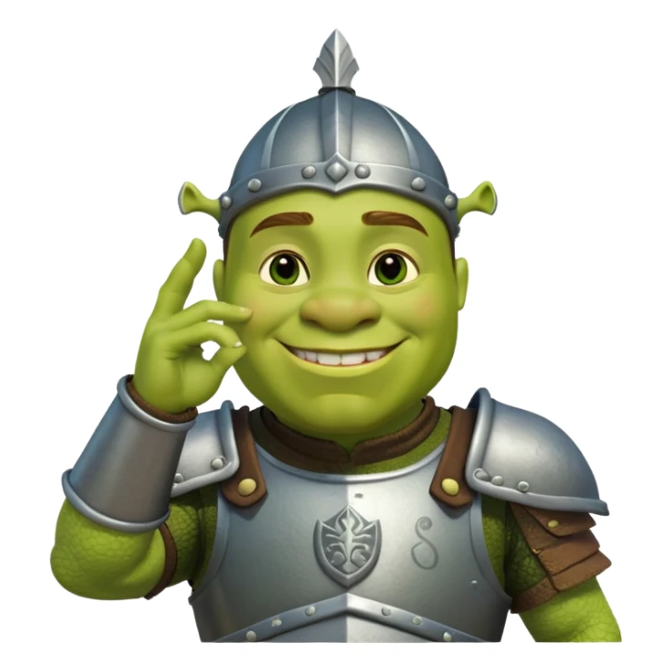 Shrek saluting ￼ sticker